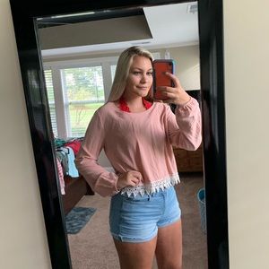 Long sleeve crop top